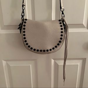 Rebecca Minkoff Studded Saddle Bag - genuine leather
